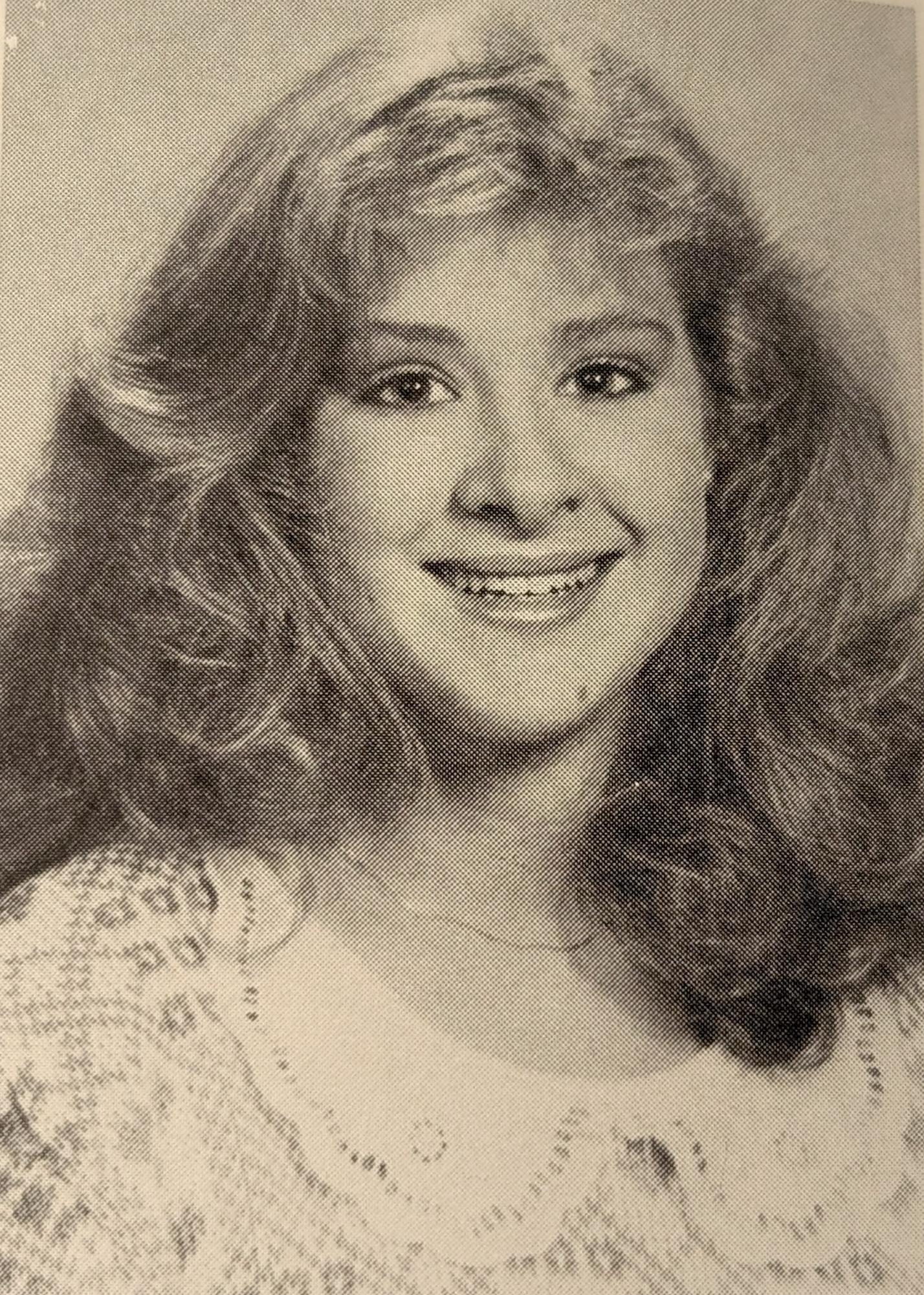 Kristen Uttley's senior photo, Class of 1988.